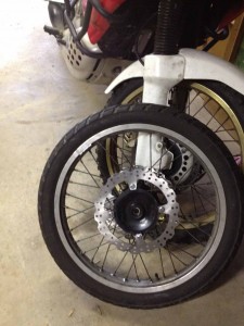 Roue avant route disque wave